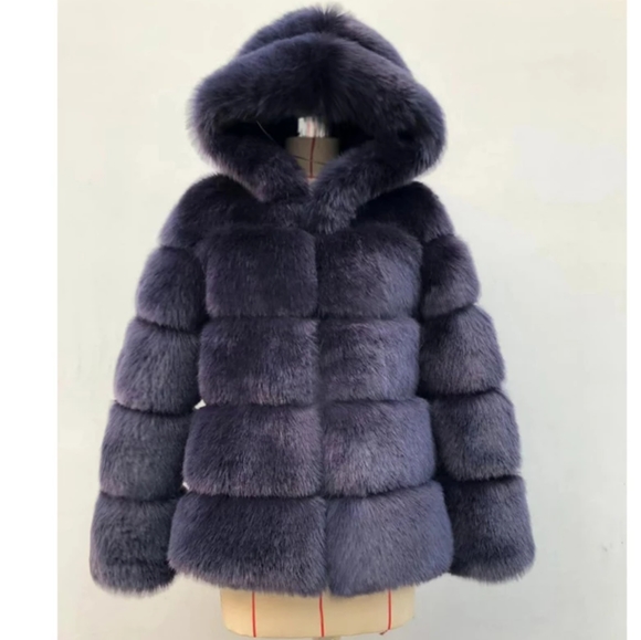 Faux Fur Coat - Picture 2 of 3